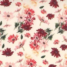 Petite Pink and Red Daisy Italian Paper ~ Tassotti